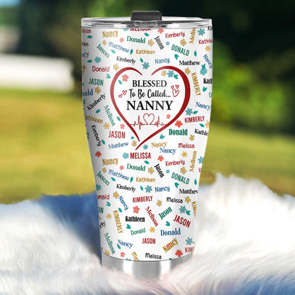 Blessed To Be Called Grandma - Personalized Stainless Steel Tumbler