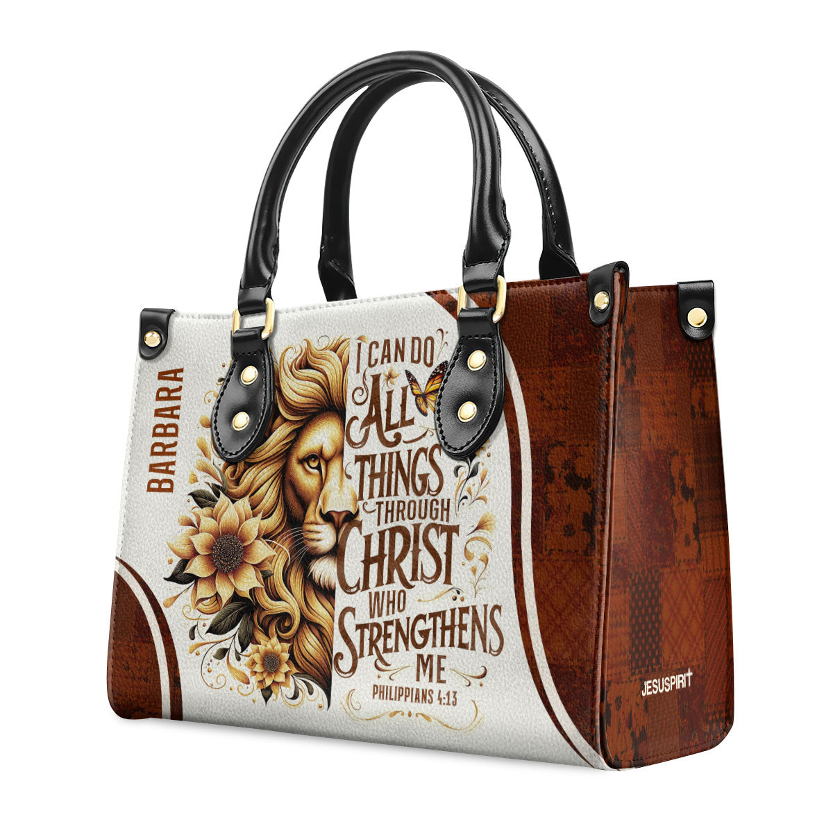 Faith Quote - Personalized Leather Handbag GMJSLB200027