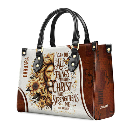 Faith Quote - Personalized Leather Handbag GMJSLB200027