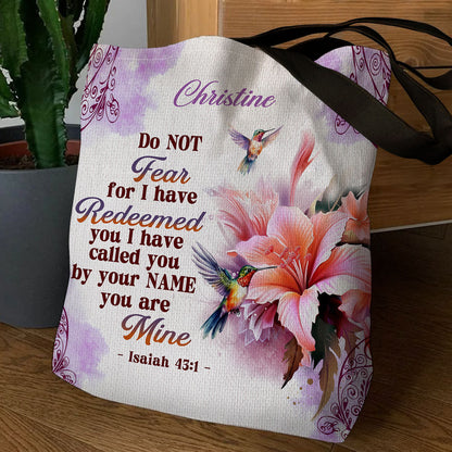 Do Not Fear Isaiah 43:1 - Christian Tote Bag GTTJS10023