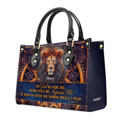 If God Is For Me - Personalized Leather Handbag - Christian Gift for Women GMJSLB200017