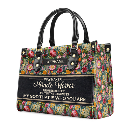 Faith-Based Quote - Personalized Leather Handbag GMJSLB200091