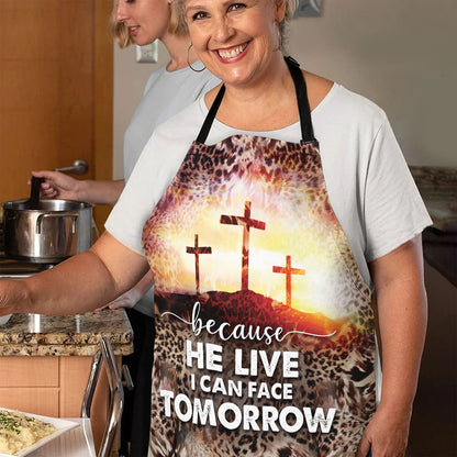 Because He Lives - Christian Apron for Women