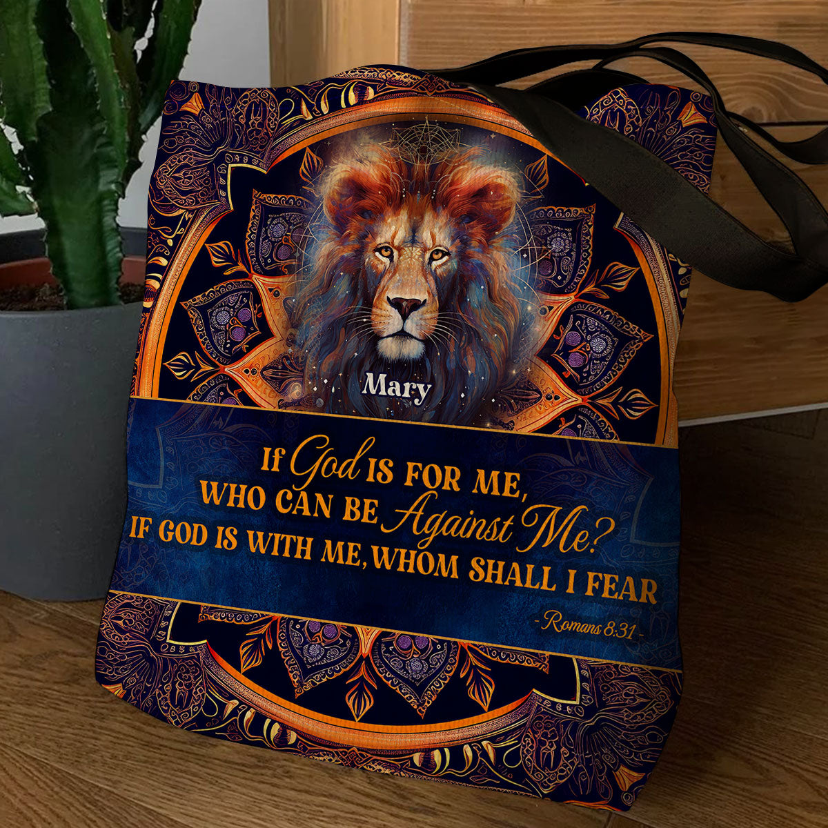 If God Is For Me - Personalized Christian Tote Bag GTTJS10028
