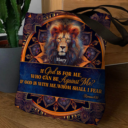 If God Is For Me - Personalized Christian Tote Bag GTTJS10028