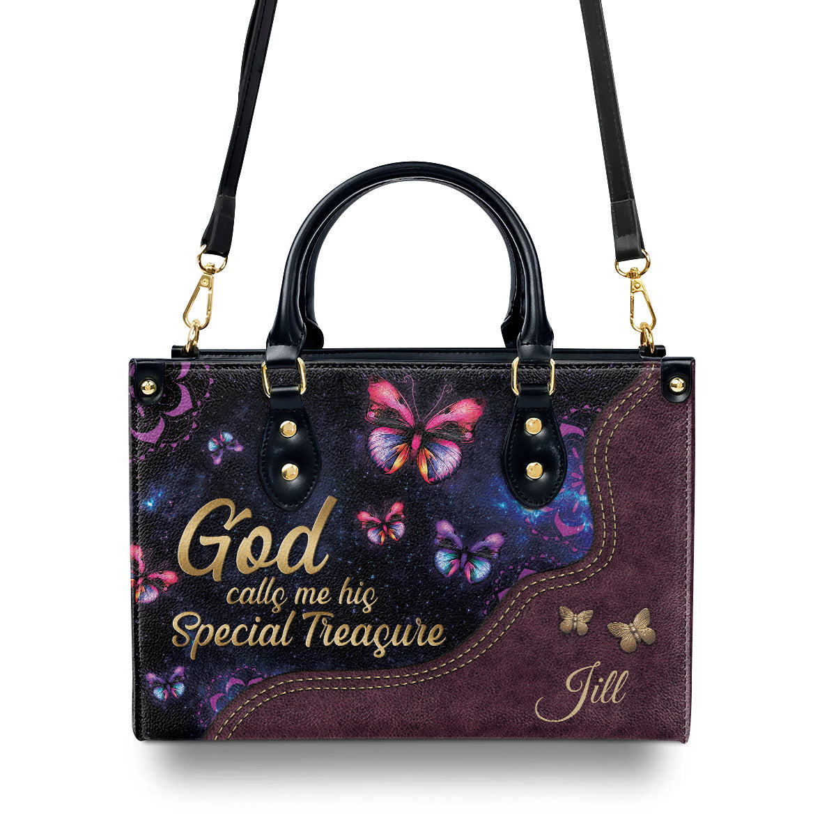 God Calls You His Treasure - Personalized Leather Handbag GMJSLB200083