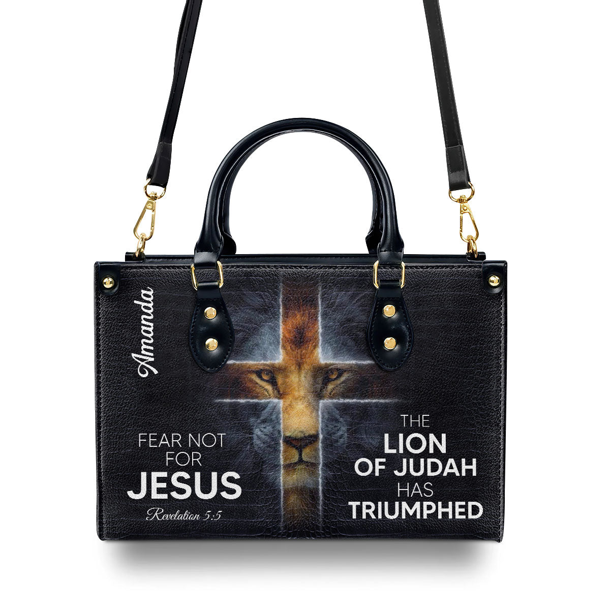 The Lion Of Judah Has Triumphed - Personalized Leather Handbag GMJSLB200084