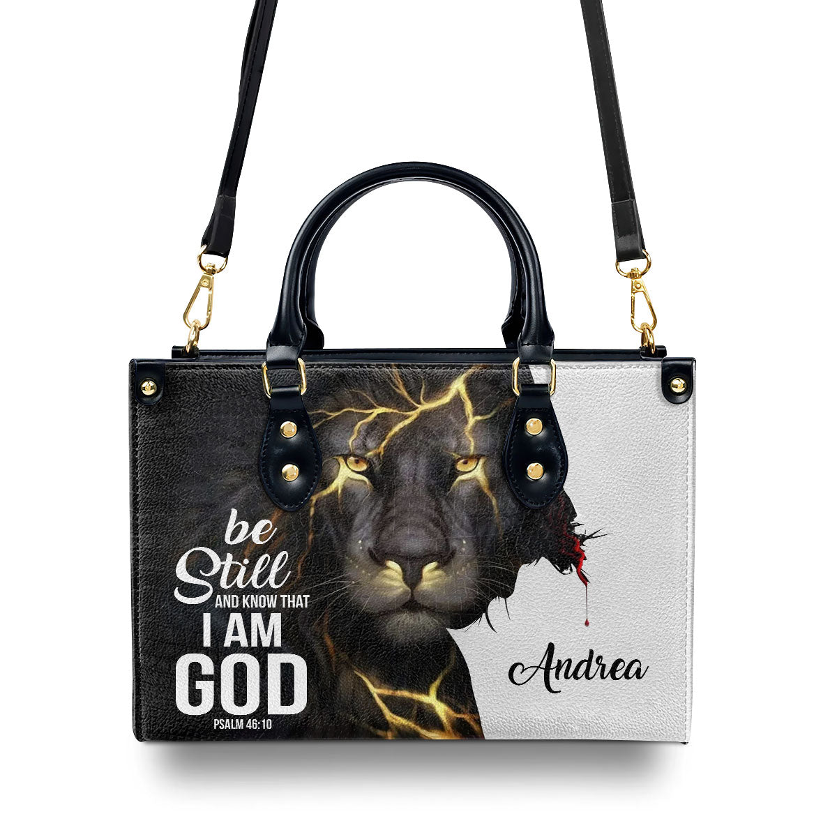 Be Still And Know That I Am God - Personalized Leather Handbag GMJSLB200083