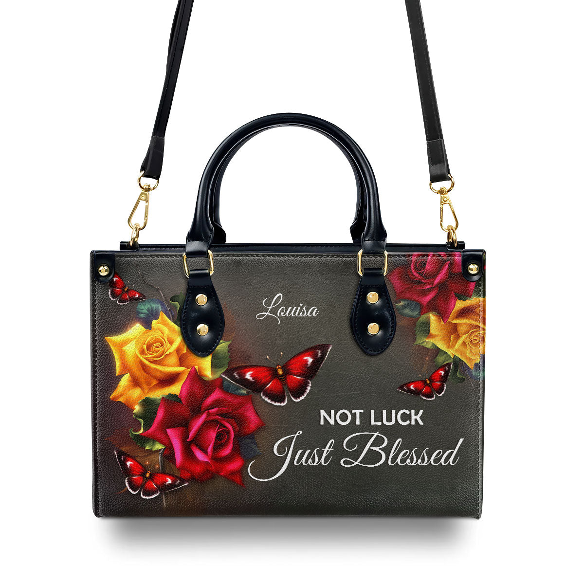 Faith-Based Quote - Personalized Leather Handbag GMJSLB200104