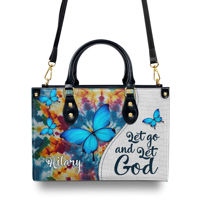Let Go And Let God - Personalized Leather Handbag GMJSLB200102