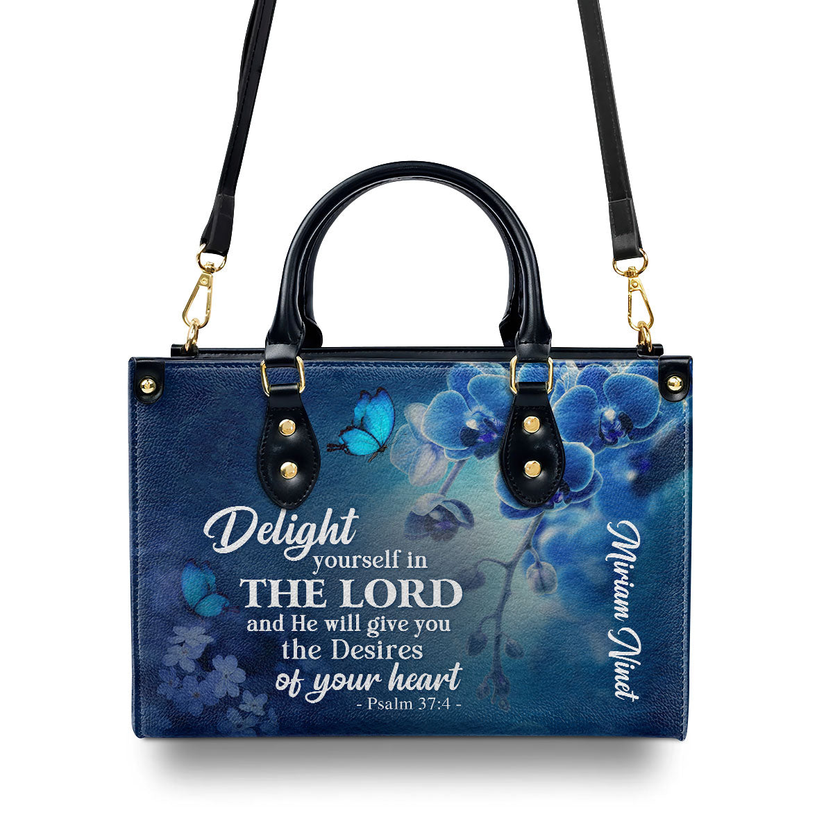 Psalm 37:4 Gift for Women - Personalized Leather Handbag GMJSLB200095