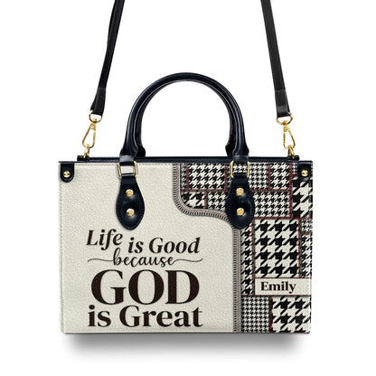 God Is Great - Personalized Leather Handbag - Gift For Women GMJSLB200106