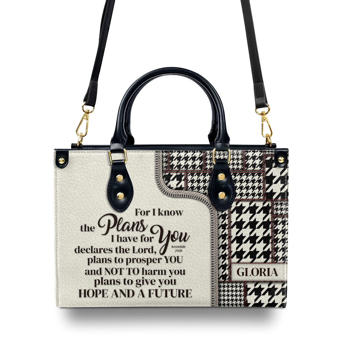 Jeremiah 29:11 Gift for Women - Personalized Leather Handbag GMJSLB200077