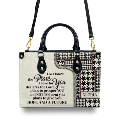 Jeremiah 29:11 Gift for Women - Personalized Leather Handbag GMJSLB200077