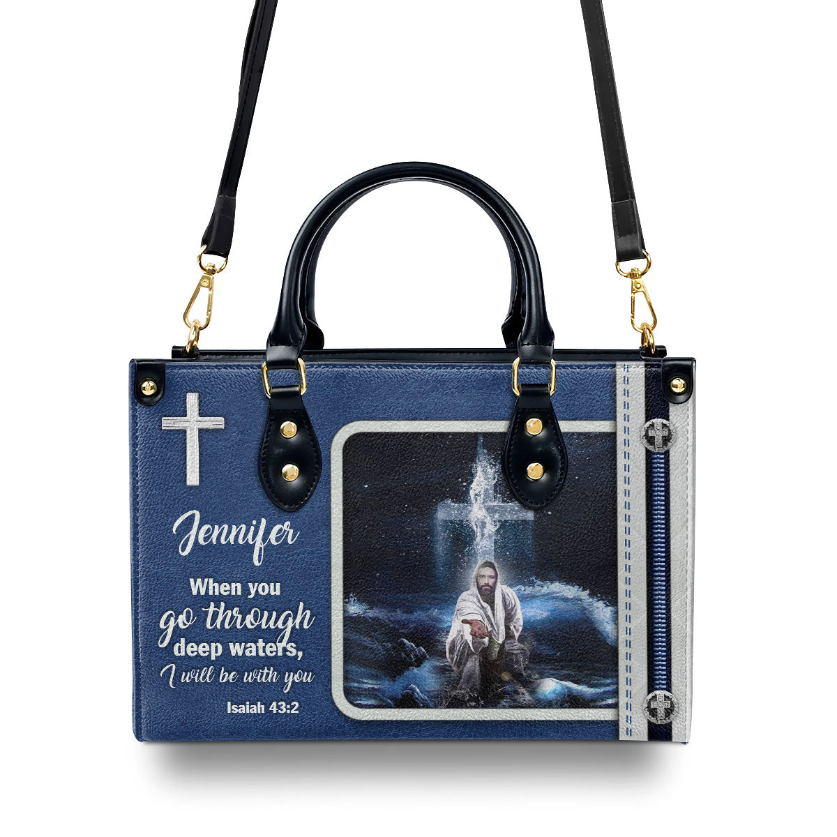 Faith-Based Quote - Personalized Leather Handbag GMJSLB200103