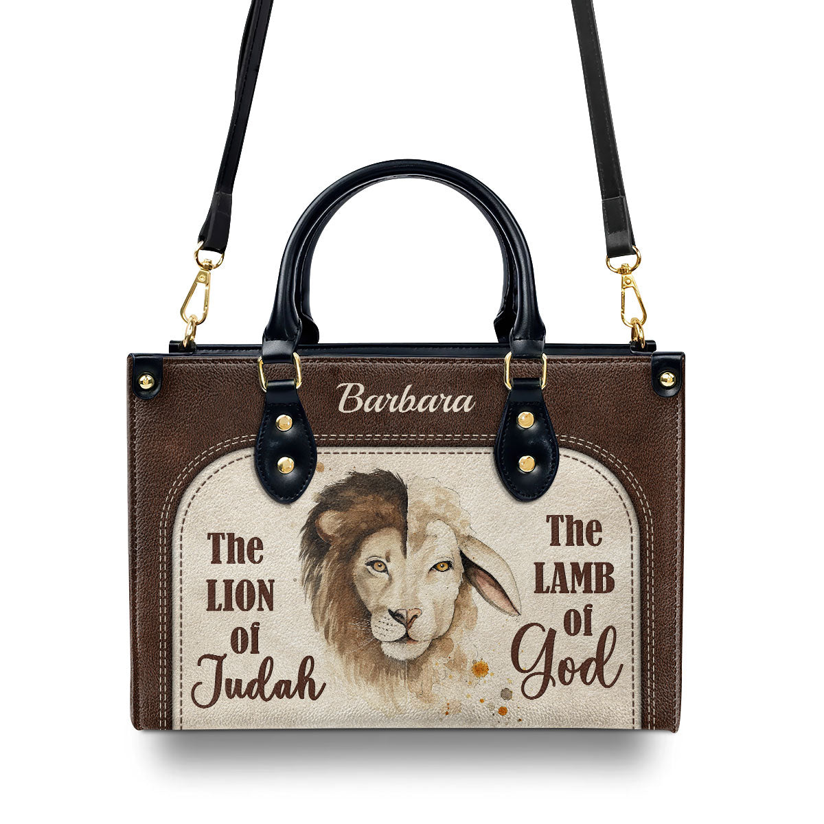 The Lion Of Judah - Personalized Leather Handbag GMJSLB200092