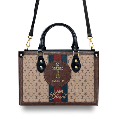 I Am Blessed - Personalized Leather Handbag GMJSLB200104