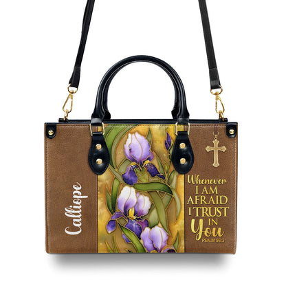 Faith-Based Quote - Personalized Leather Handbag GMJSLB200088
