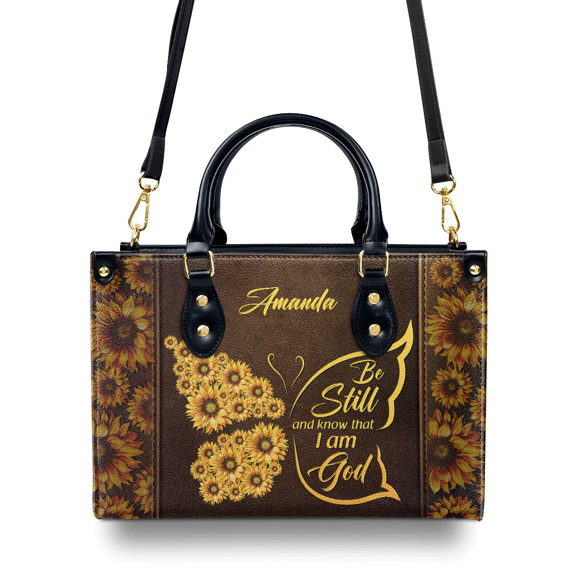 Be Still And Know That I Am God - Personalized Leather Handbag GMJSLB200073