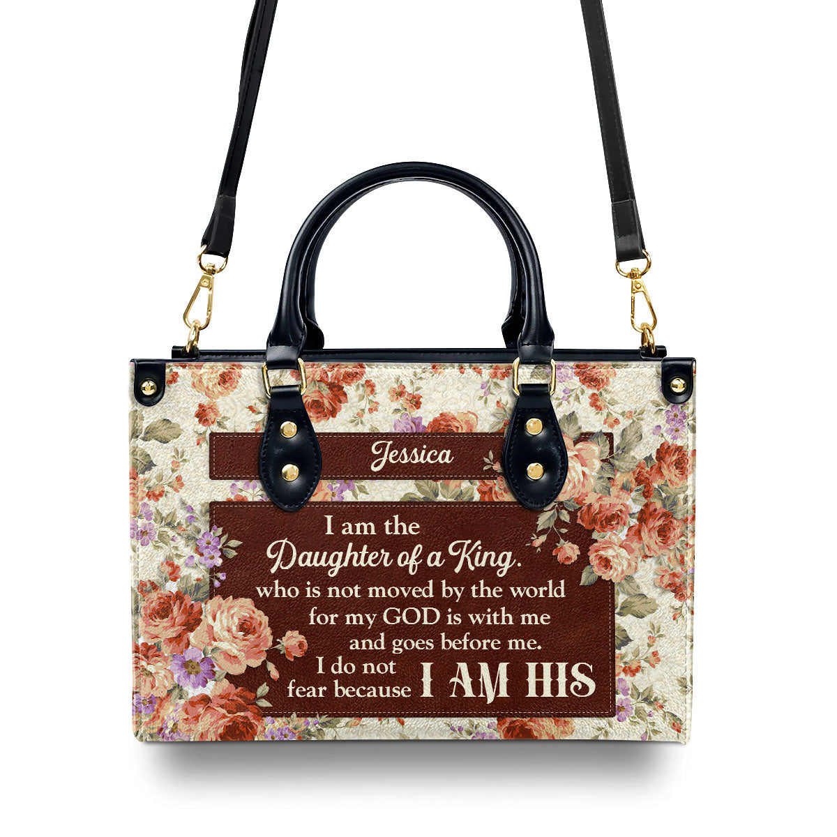 Faith Quote - Personalized Leather Handbag for Women GMJSLB200056