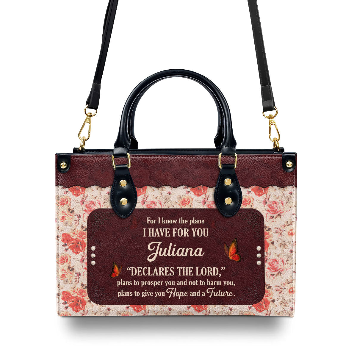 Jeremiah 29:11 Gift for Women - Personalized Leather Handbag GMJSLB200053