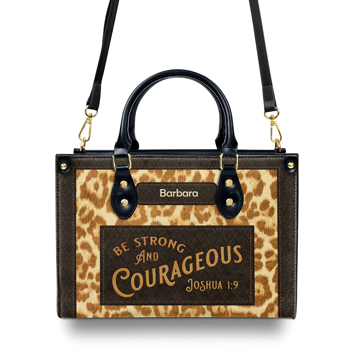 Joshua 1:9 Gift for Women - Personalized Leather Handbag GMJSLB200052