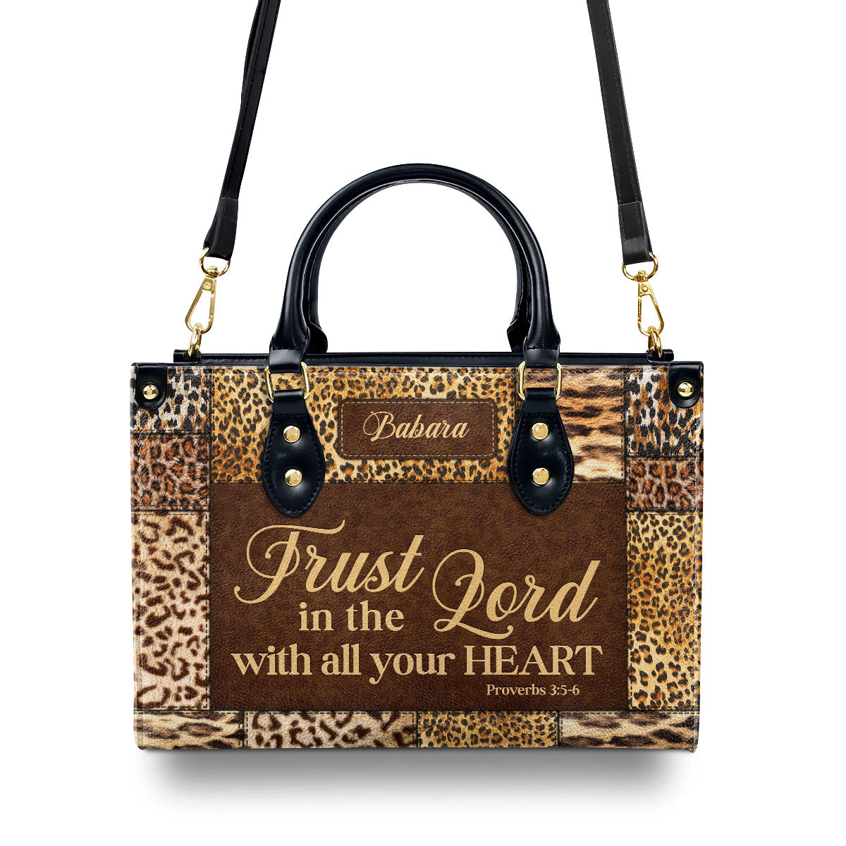 Trust In The Lord - Personalized Leather Handbag GMJSLB200049