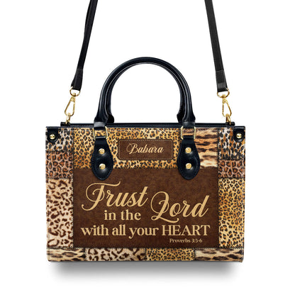 Trust In The Lord - Personalized Leather Handbag GMJSLB200049