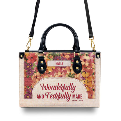 Psalm 139:14 Gift for Women - Personalized Leather Handbag GMJSLB200045