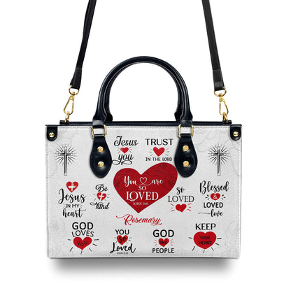 You Are So Loved - Personalized Leather Handbag - Gift for Christian Women GMJSLB200068