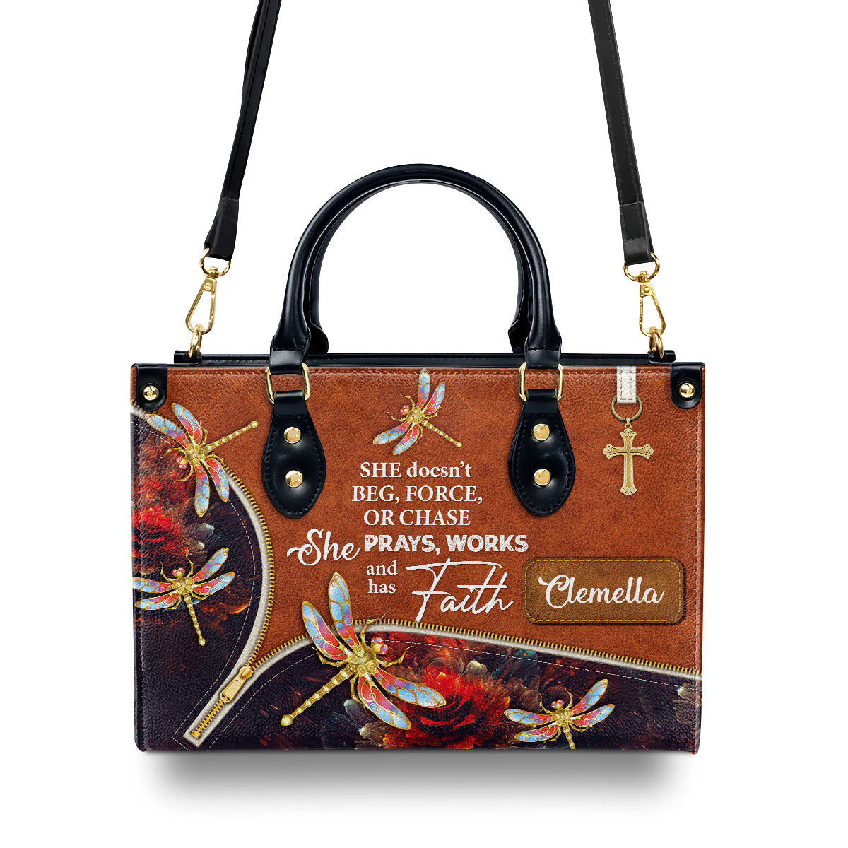 Faith-Inspired - Personalized Leather Handbag for Women GMJSLB200084