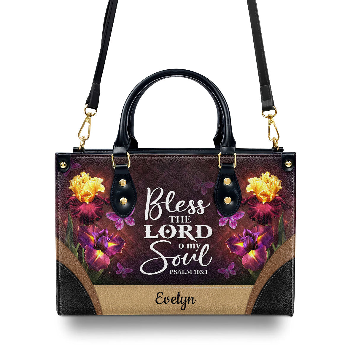 Bless The Lord O My Soul - Personalized Leather Handbag - Christian Gift for Women GMJSLB200102
