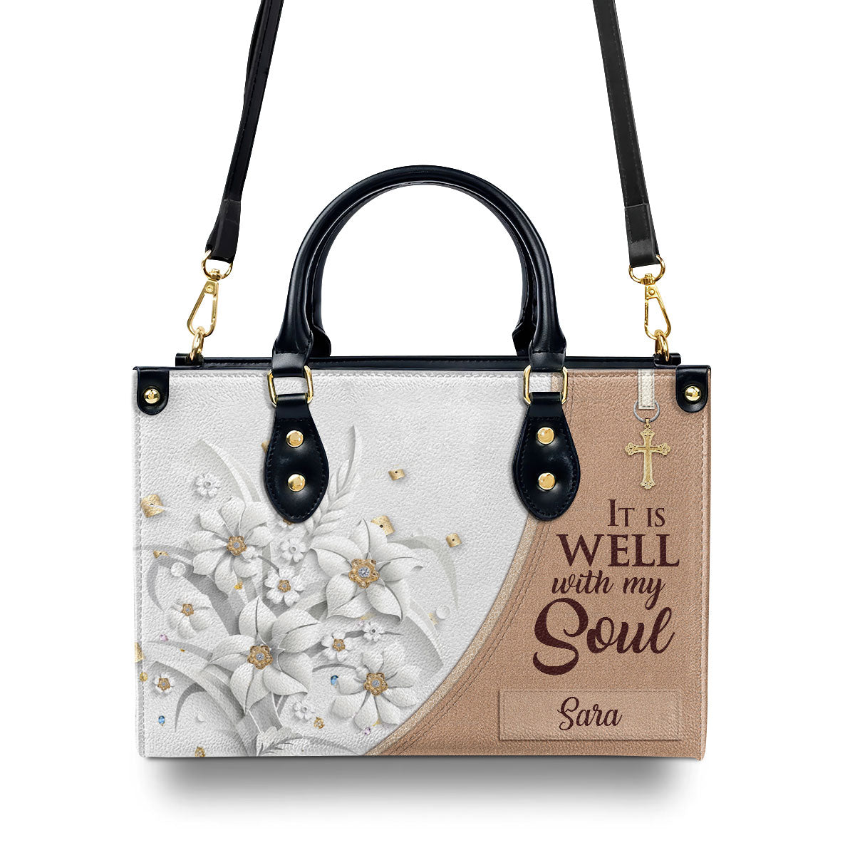 It Is Well With My Soul - Personalized Leather Handbag GMJSLB200104