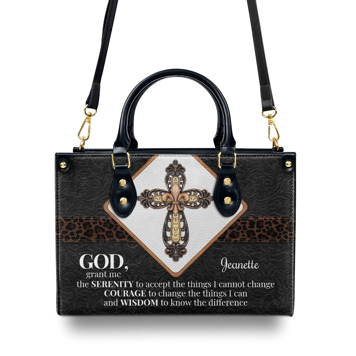 Serenity Prayer - Personalized Leather Handbag GMJSLB200083