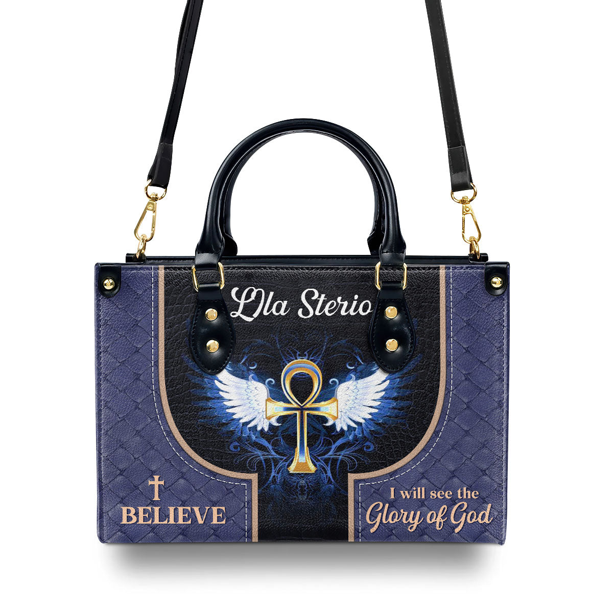 Faith Quote - Personalized Leather Handbag GMJSLB200112