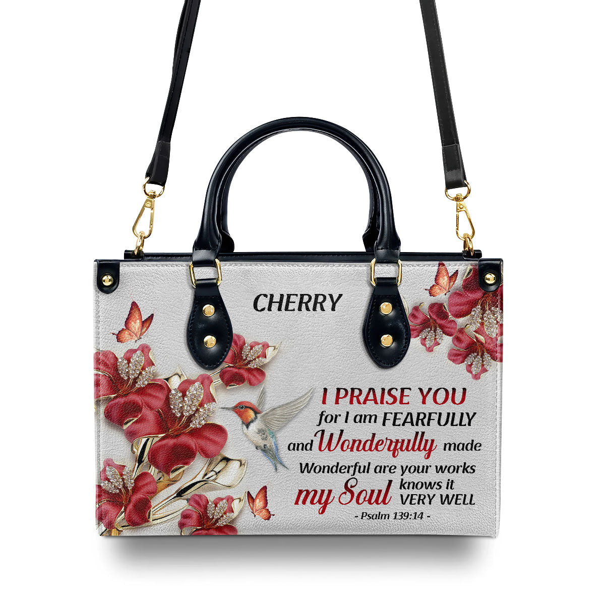 Fearfully And Wonderfully Made - Personalized Leather Handbag GMJSLB200115