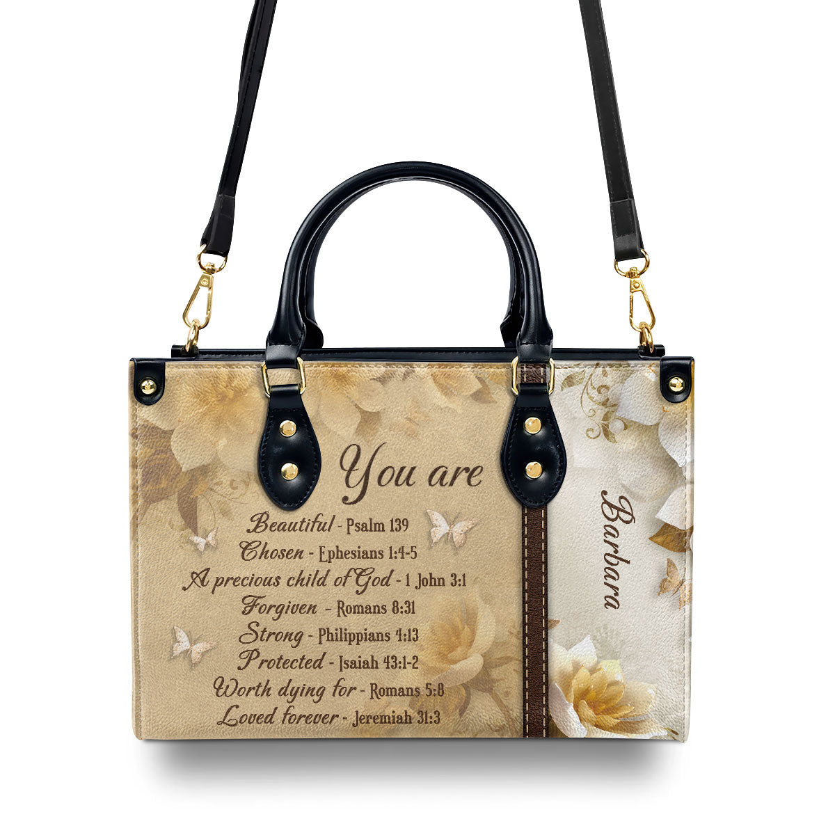 You Are Protected - Personalized Leather Handbag GMJSLB200090
