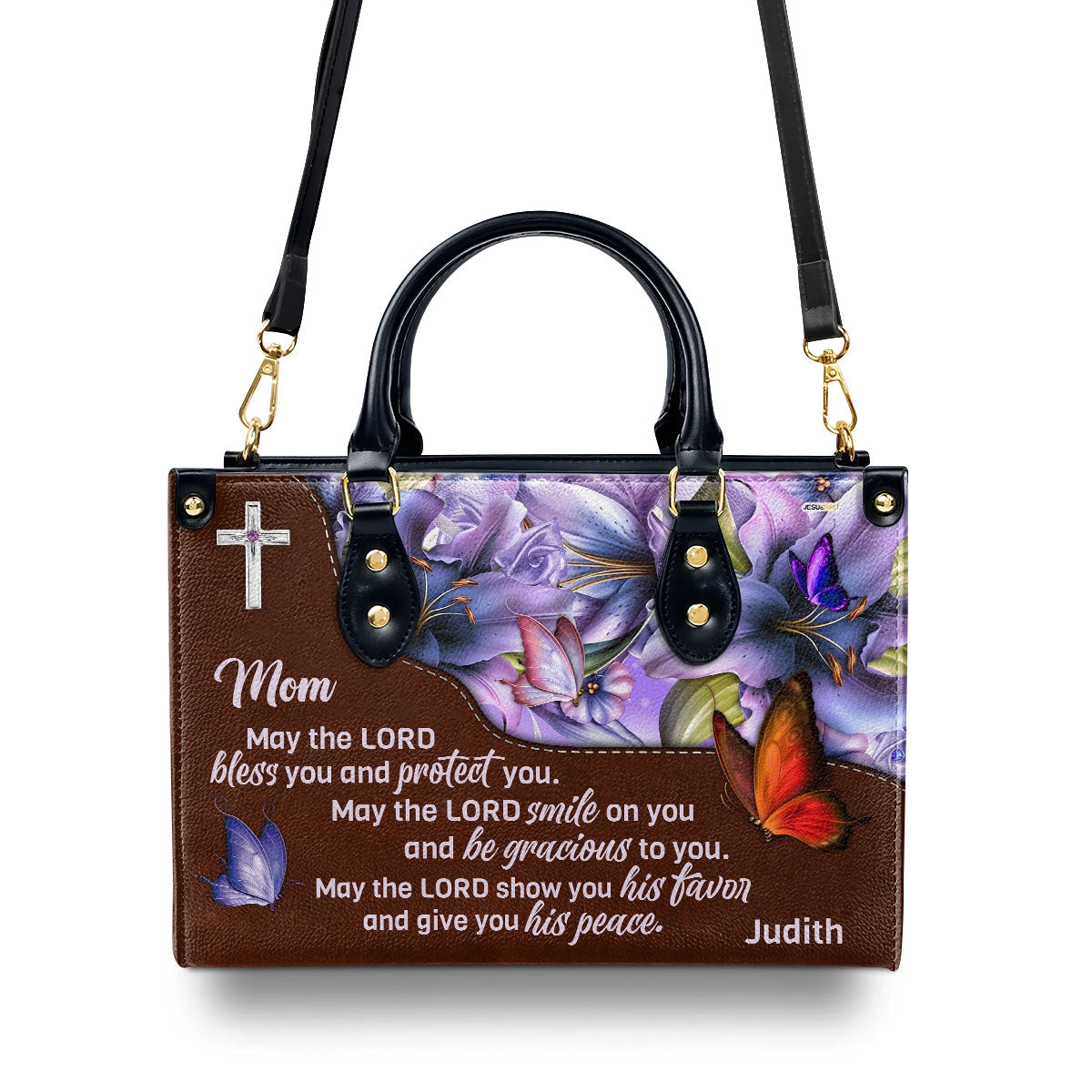 May The Lord Bless You - Personalized Leather Handbag GMJSLB200095