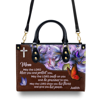 May The Lord Bless You - Personalized Leather Handbag GMJSLB200095