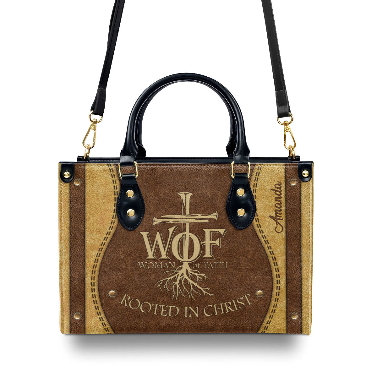 Woman of Faith - Personalized Leather Handbag GMJSLB200081