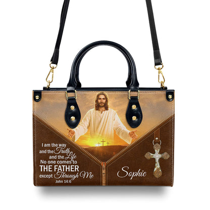 I Am The Way And The Truth And The Life - Personalized Leather Handbag GMJSLB200111