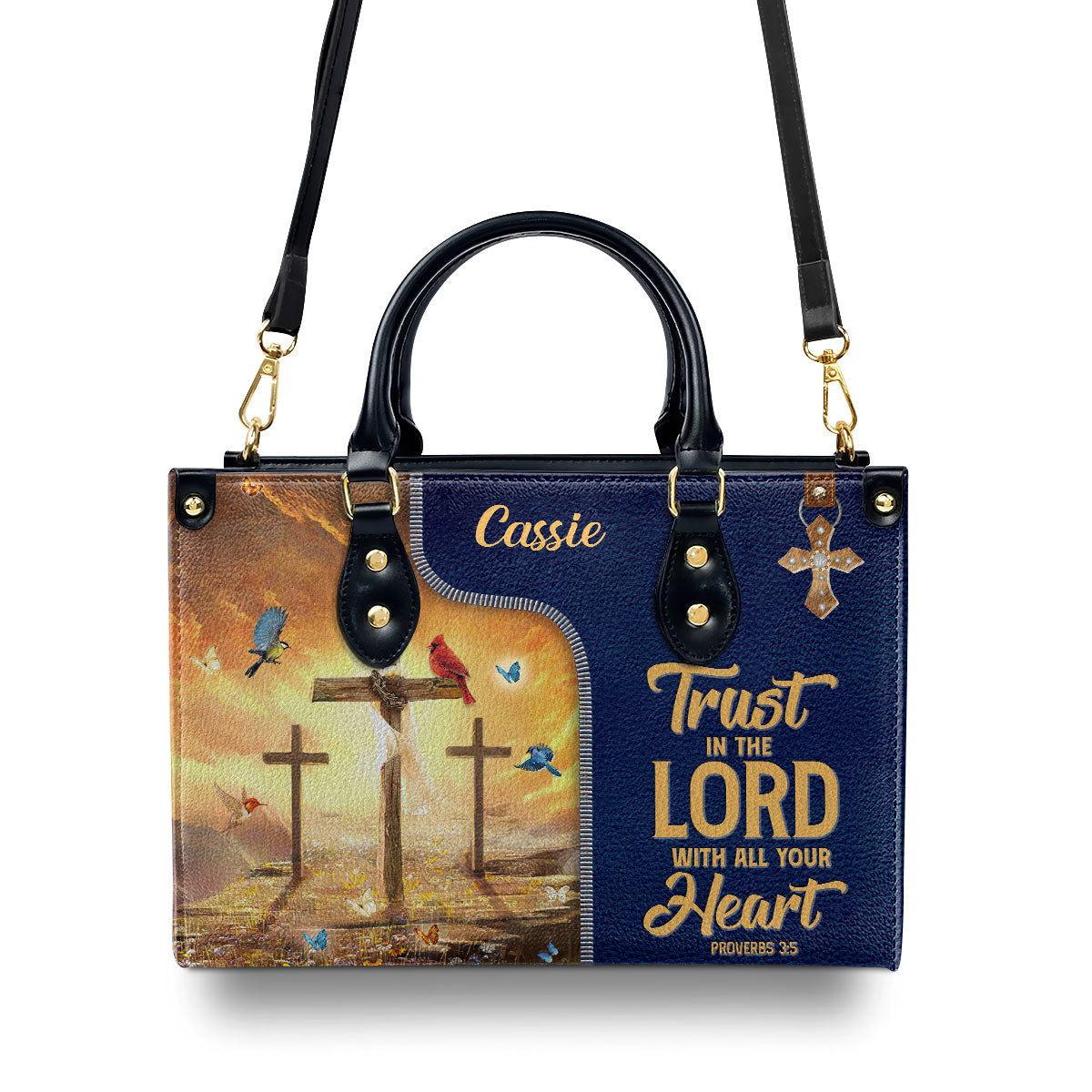 Trust In The Lord - Personalized Leather Handbag GMJSLB200101