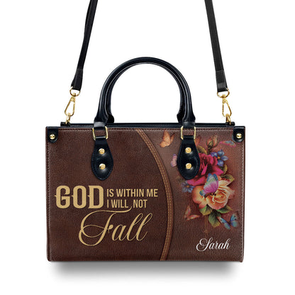 God Is Within Me - Personalized Leather Handbag GMJSLB200094