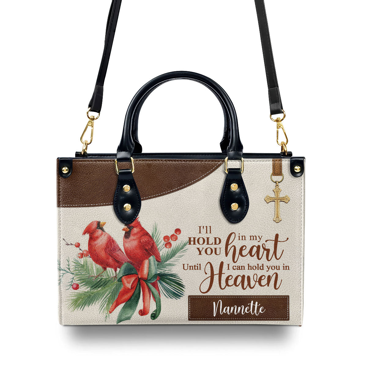 Christian Quote - Personalized Leather Handbag GMJSLB200080