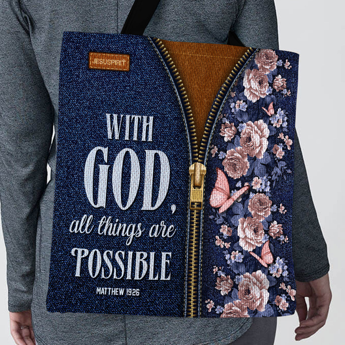 With God All Things Are Possible - Christian Tote Bag GTTJS10062