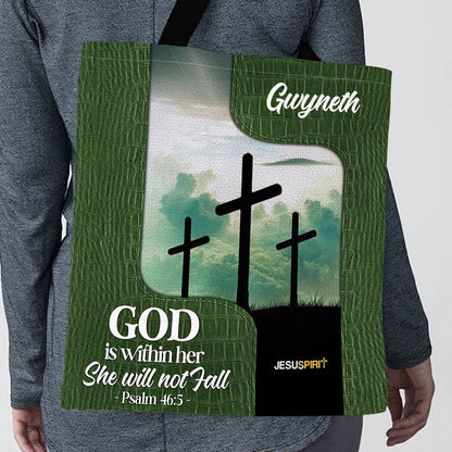 God Is Within Her - Christian Tote Bag - Personalized Gift for Women GTTJS10058