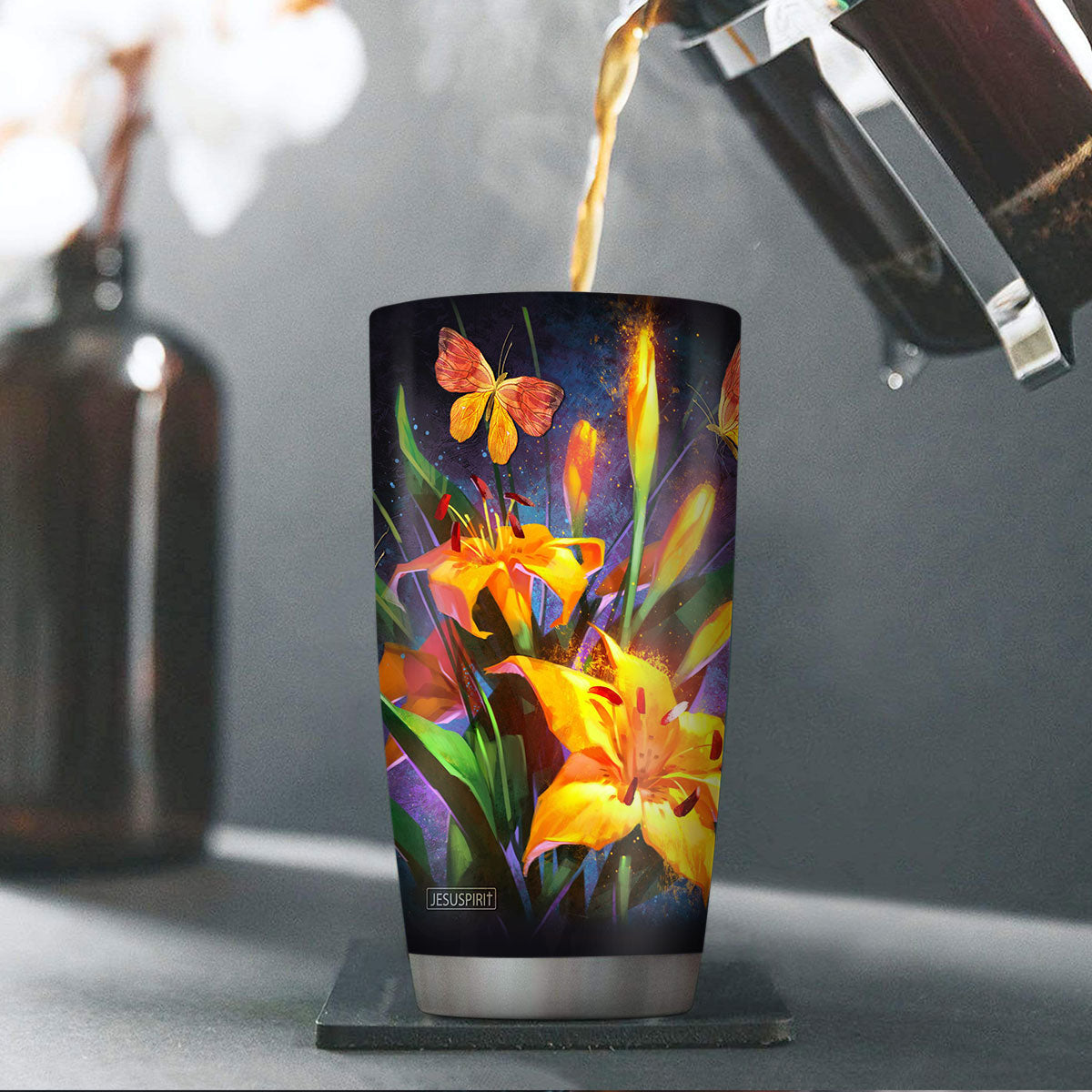 Because He Lives - Inspirational Stainless Steel Tumbler
