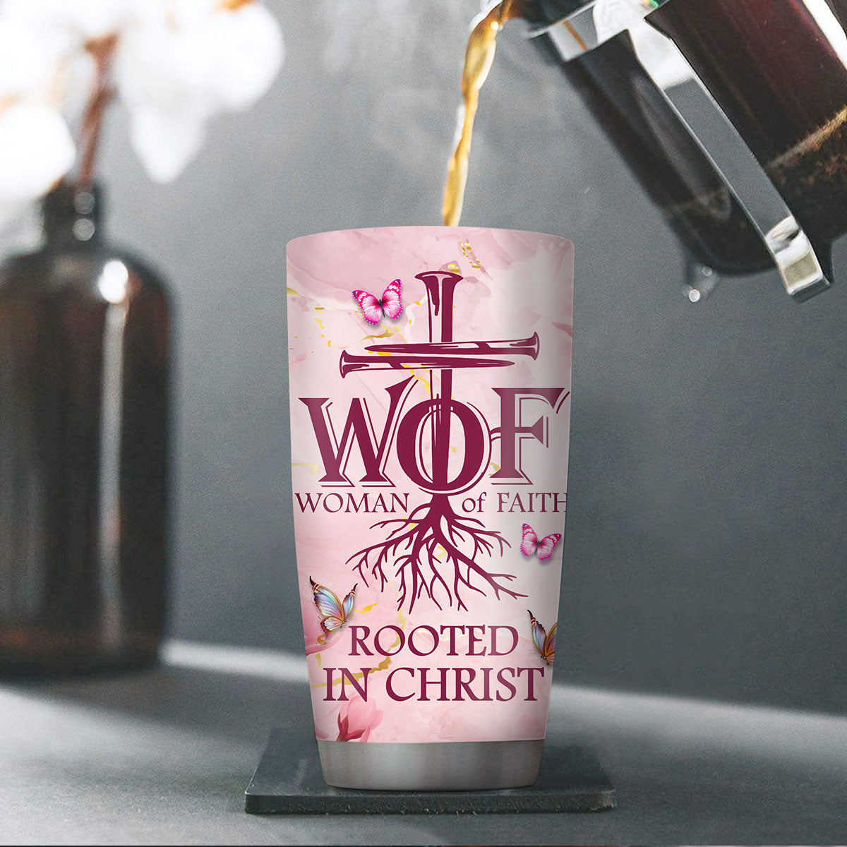 Woman of Faith - Personalized Stainless Steel Tumbler