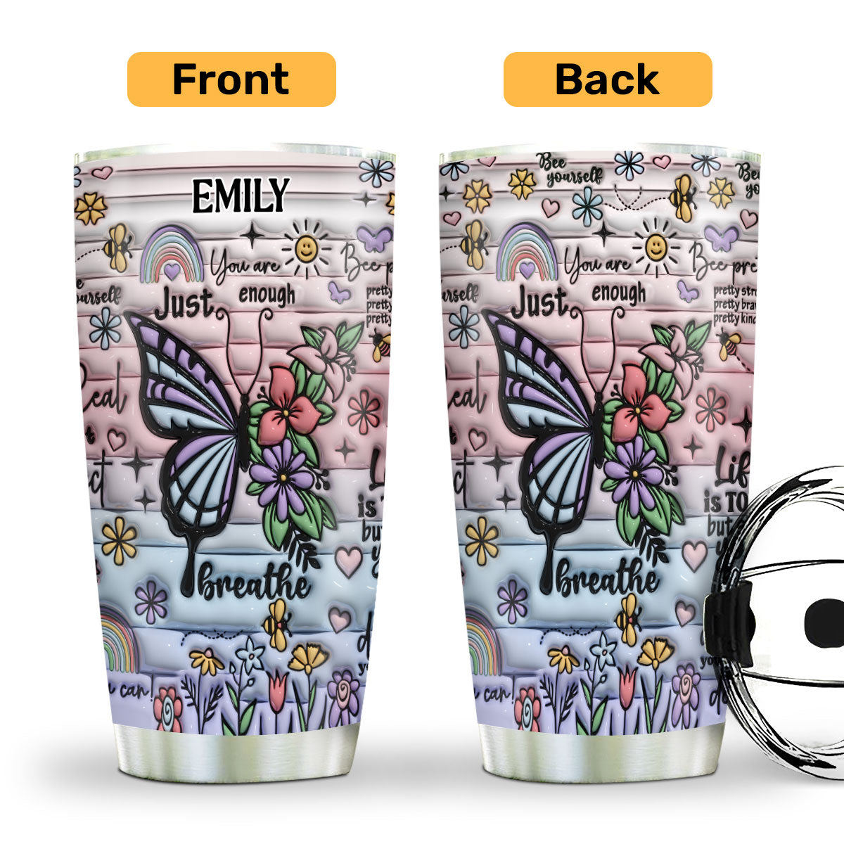 You Are Enough - Personalized Stainless Steel Tumbler