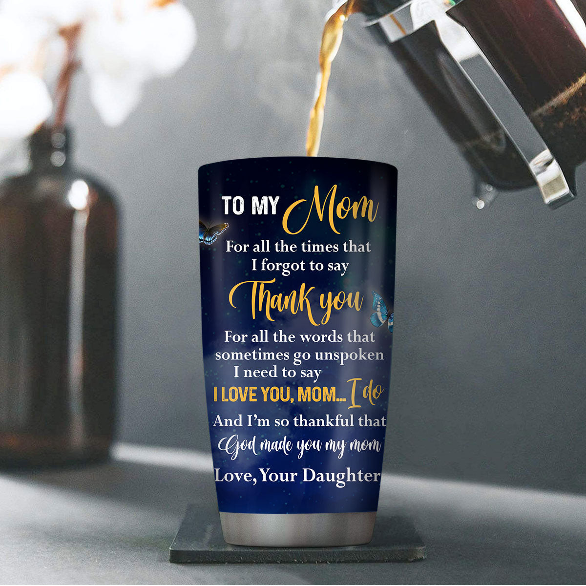 Thankful for You - Personalized Stainless Steel Tumbler